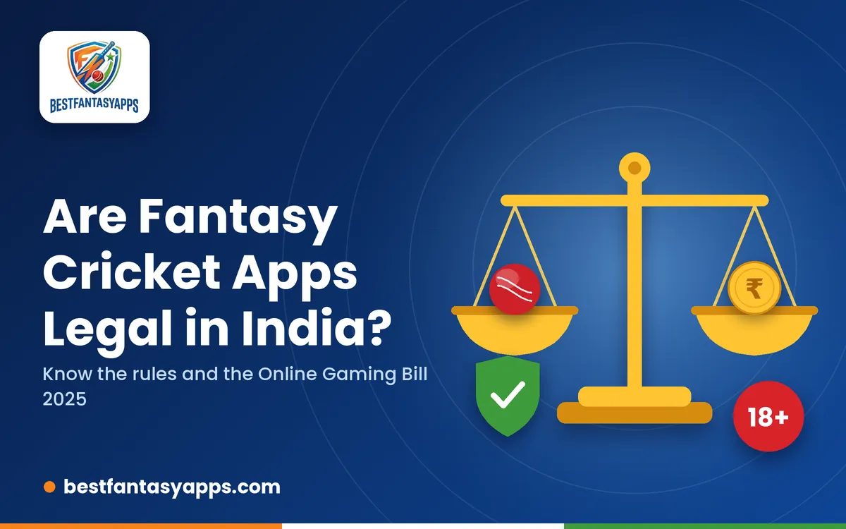 Are fantasy cricket apps legal in India: scales of justice with an 18+ badge